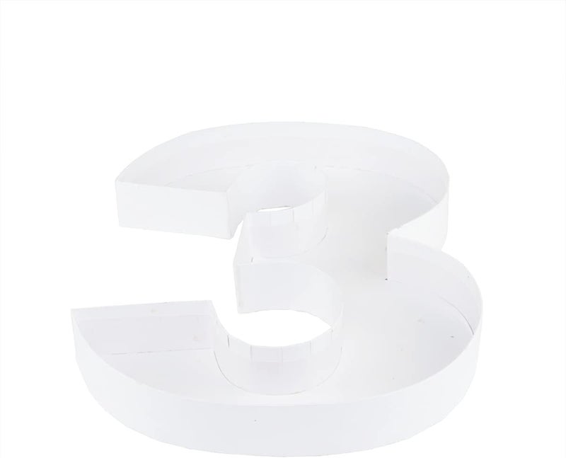 WENPACK 12" Fillable Cardboard Number Shaped Gift Grazing Charcuterie Board Paper Container (3) - Image 1